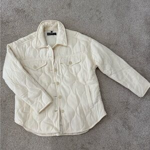 Blank NYC Cream Quilted Jacket/Shacket